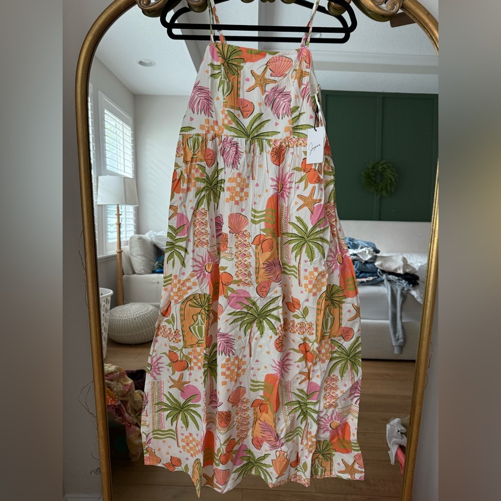 Tropical Print Sundress